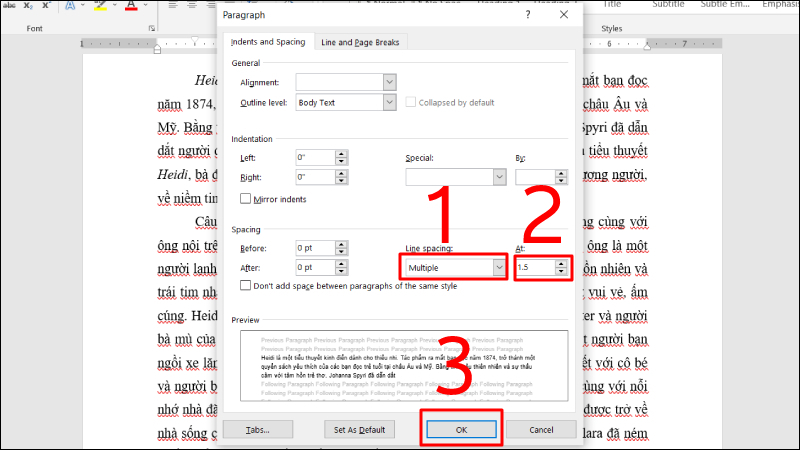 cách co dòng trong word